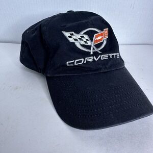 Chevrolet Corvette Ball Cap Adjustable Embroidered Logo Strapback Hat Black‎ KC